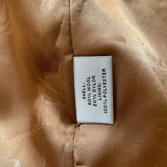 PRESTON & YORK Tan Wool Coat size 6. - Picture 3 of 3